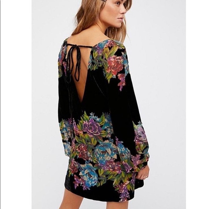 Free People Misha Burnout Velvet Floral Mini Dress