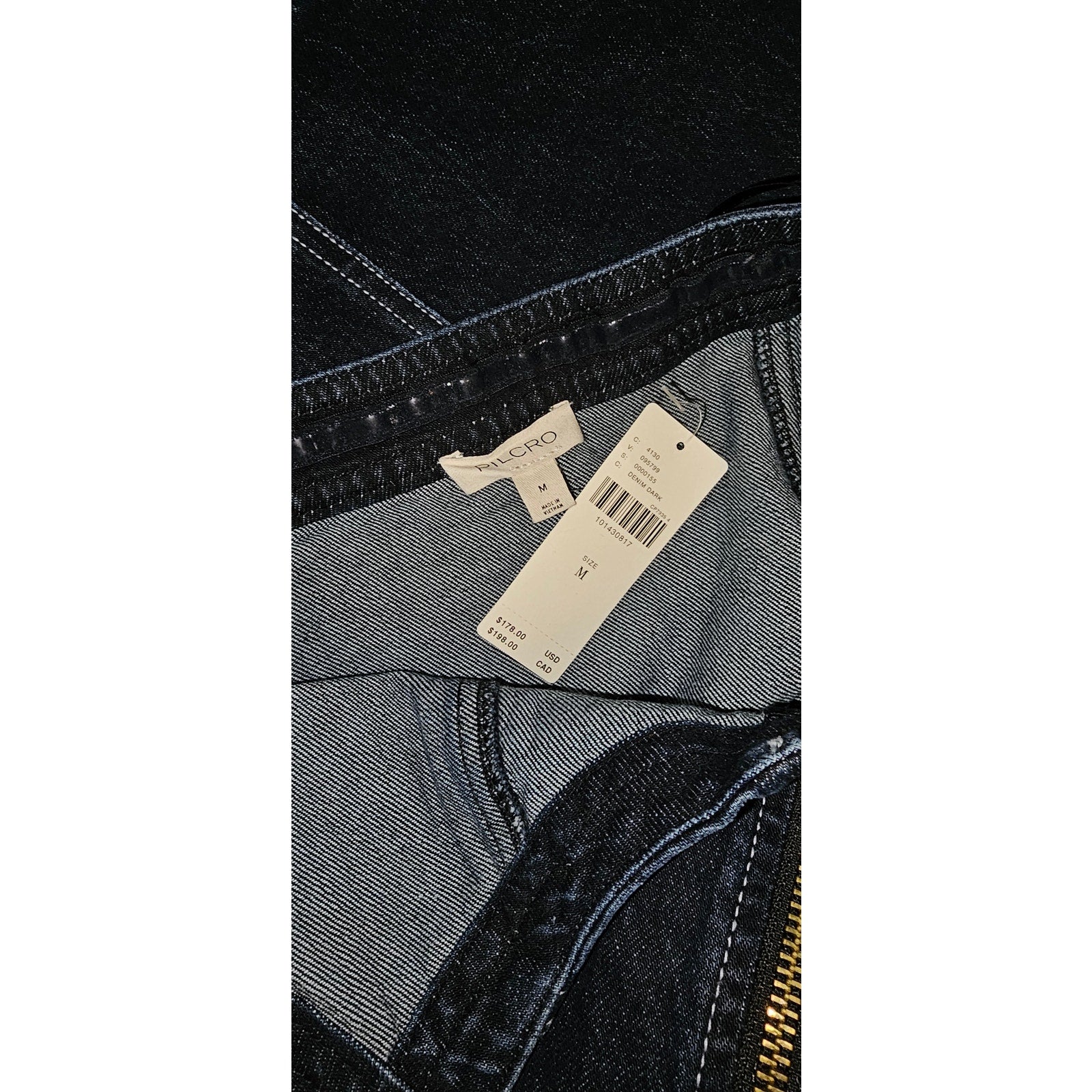 Anthropologie Pilcro Front-Zip Halter Denim Midi Dress MEDIUM Dark Blue Anthropologie