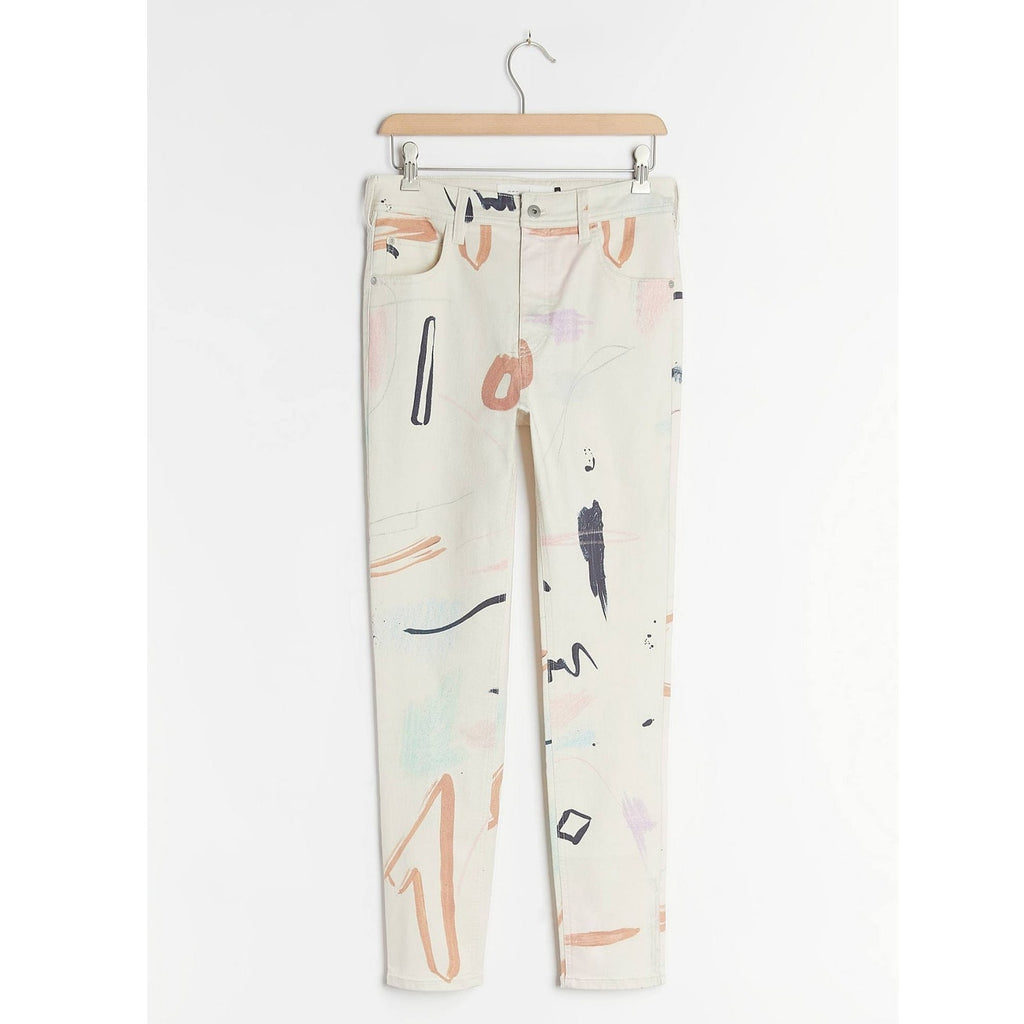 New Anthropologie x Moglea Ultra High-Rise Slim Straight Jeans $158 Size 28