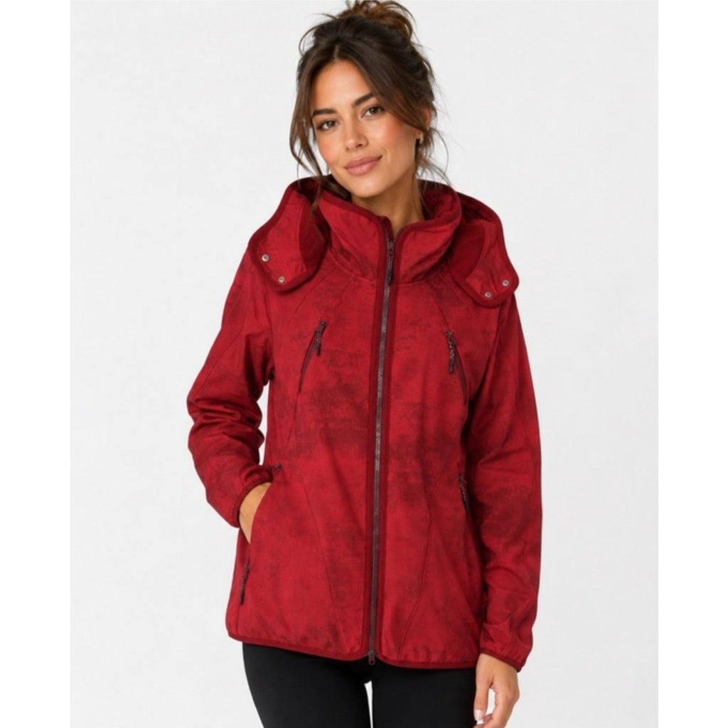 Free People FP MOVEMENT Canyon Crushin' Jacket X-SMALL Cranberry Red Free People