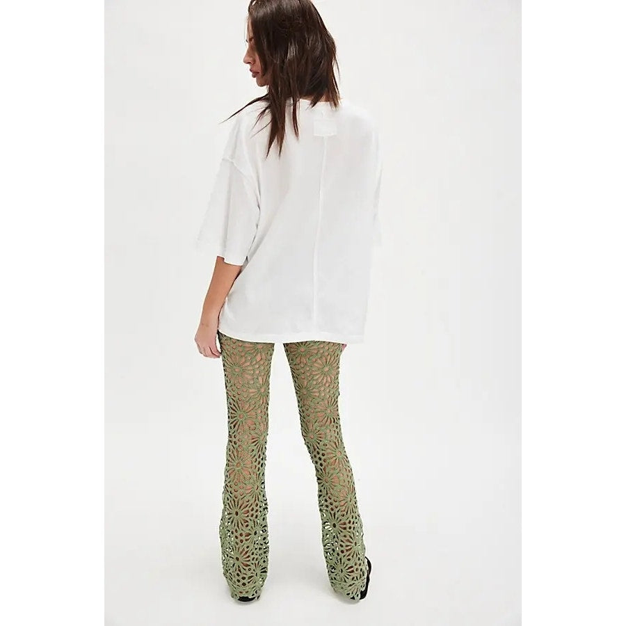 New Free People Lace Boot Pants by Norma Kamali