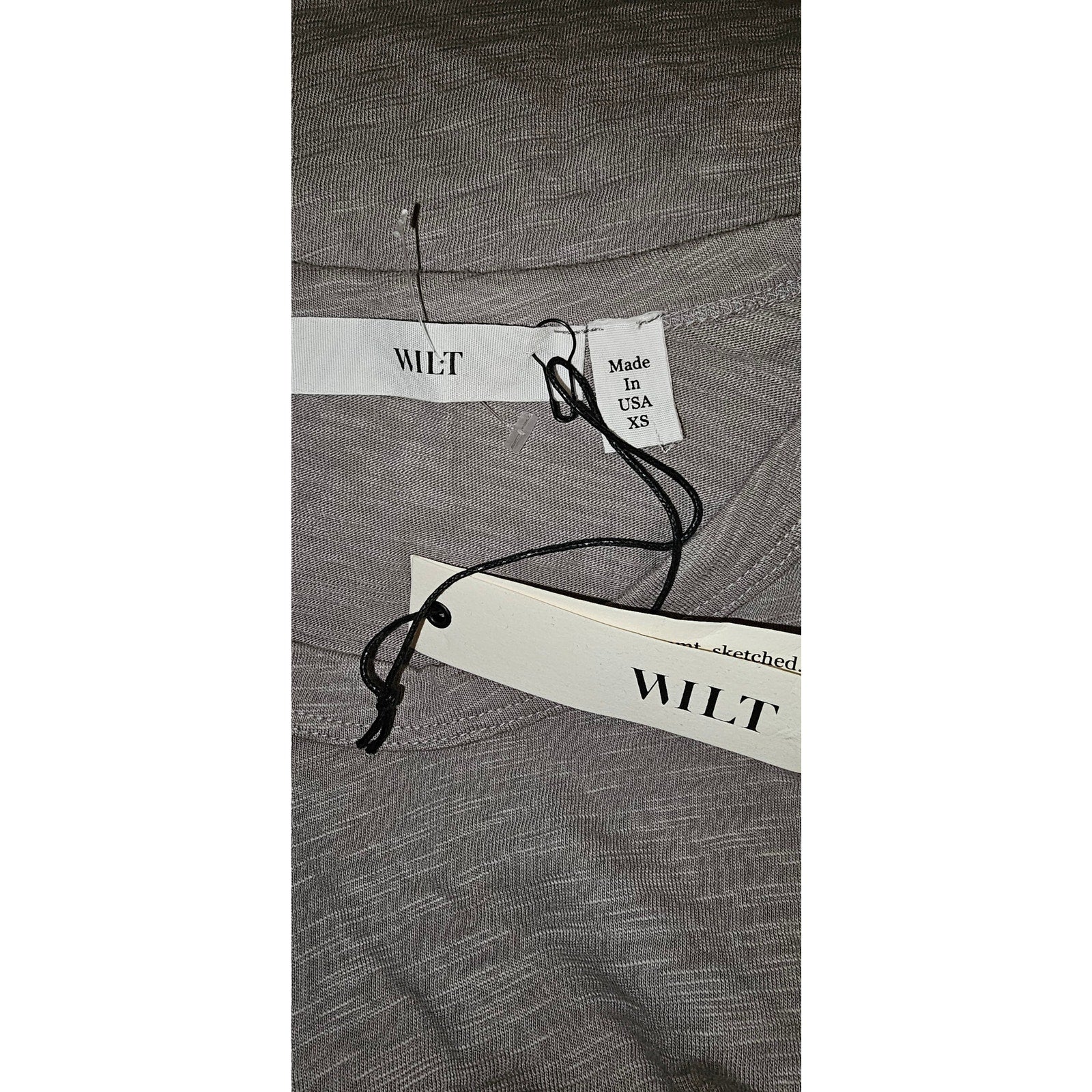 Anthropologie Wilt Ruffle Shirttail Long Sleeve Jersey Tee