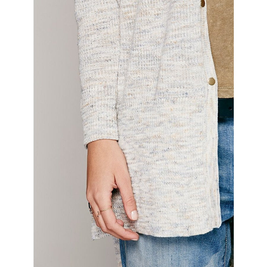 Free People Ribbed Oversized Lightweight Knit Cardigan
