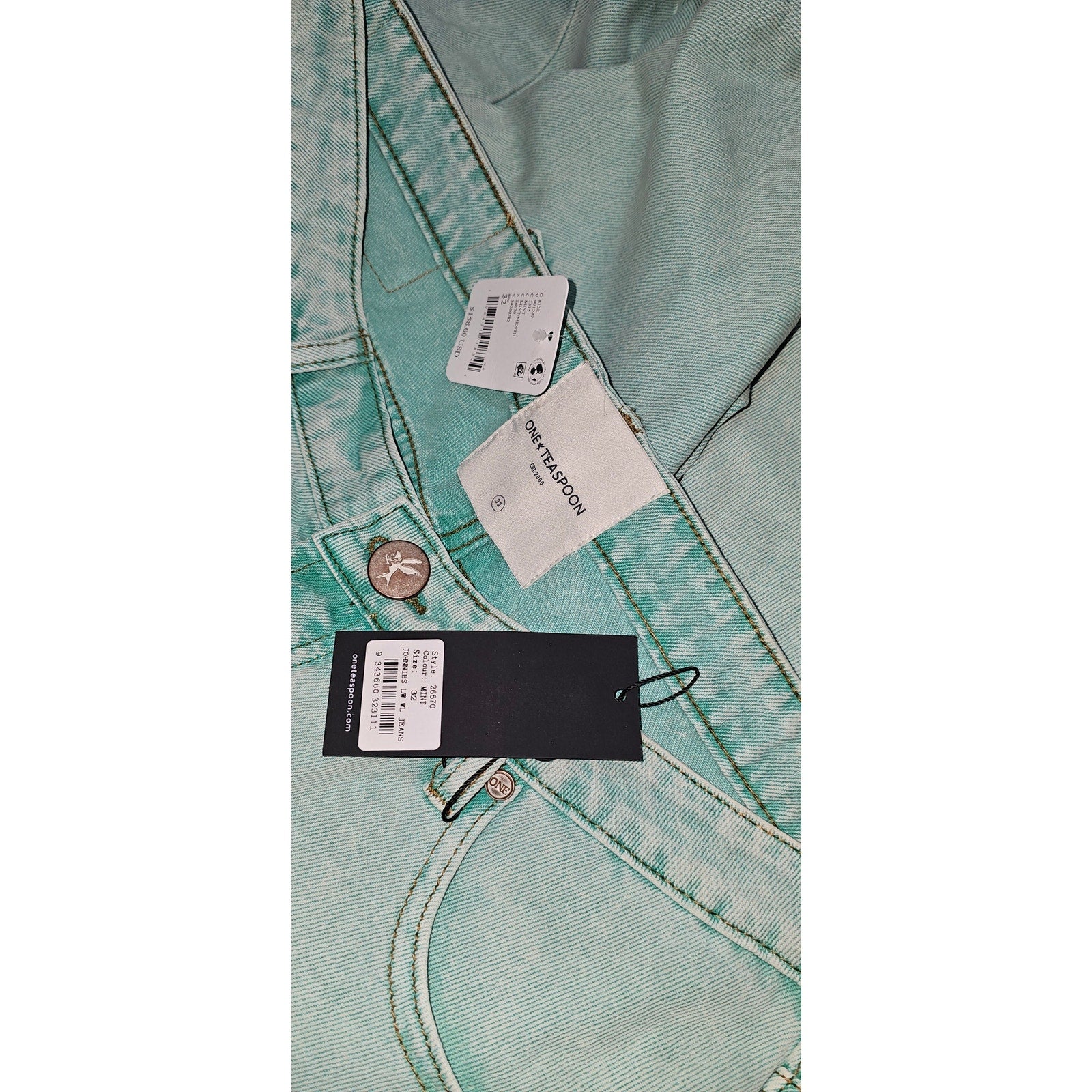 Free People OneTeaspoon Johnnies Low-Waist Wide-Leg Jeans