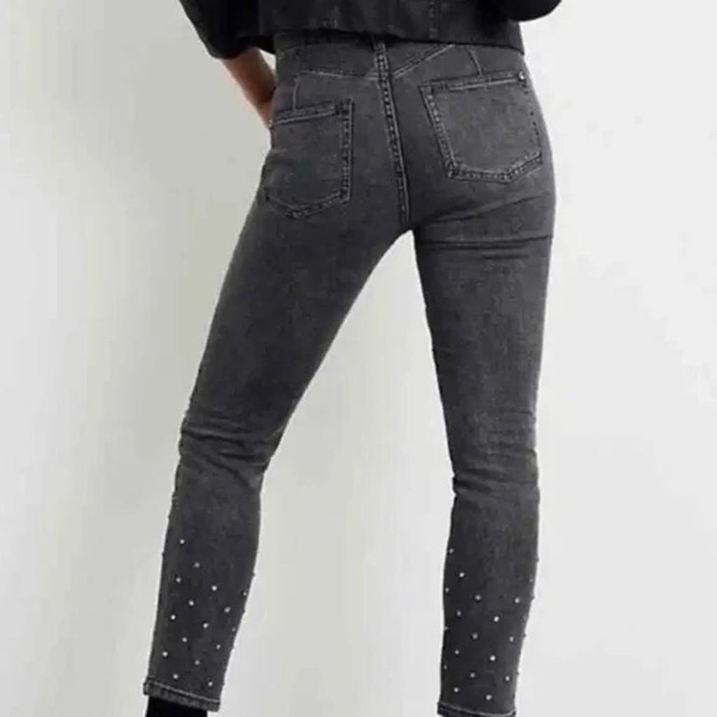 New Anthropologie Pilcro Studded Ultra High Rise Jeans Size 26