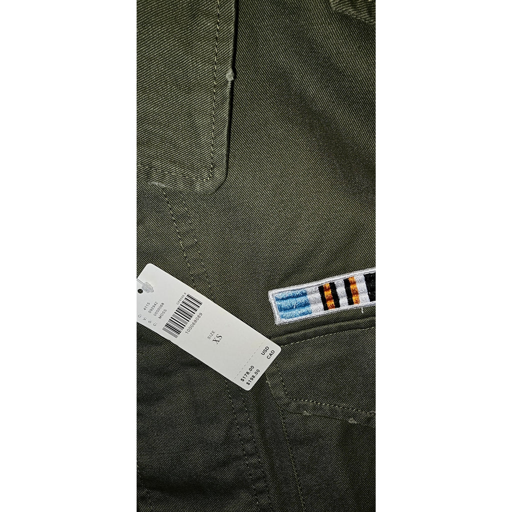 New Anthropologie by Pilcro Cotton Utility Jacket $178 X-Small (S) Olive Green