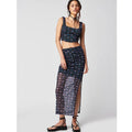 New FREE PEOPLE Galaxy Corset Tank Midi Skirt Set $128 SMALL Night Sky Combo