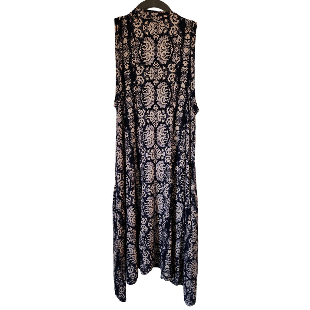 Anthropologie Maeve Lilt Swing Dress Size Small Navy Blue Marine Rare Anthropologie