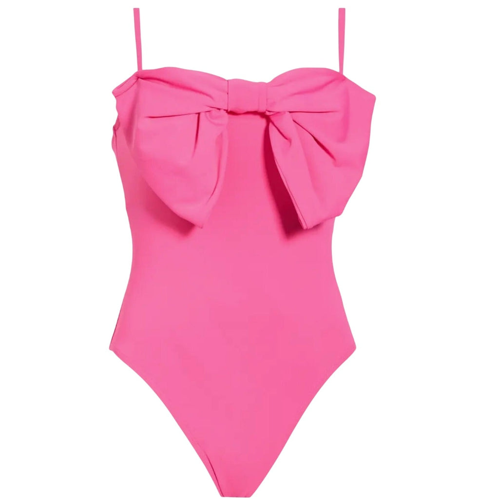 Anthropologie Hutch Dita Bow One-Piece Swimsuit LARGE Pink Anthropologie