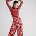 New Free People Juliet Cut-Out Floral Wide-leg Jumpsuit $228 Size Small Boho