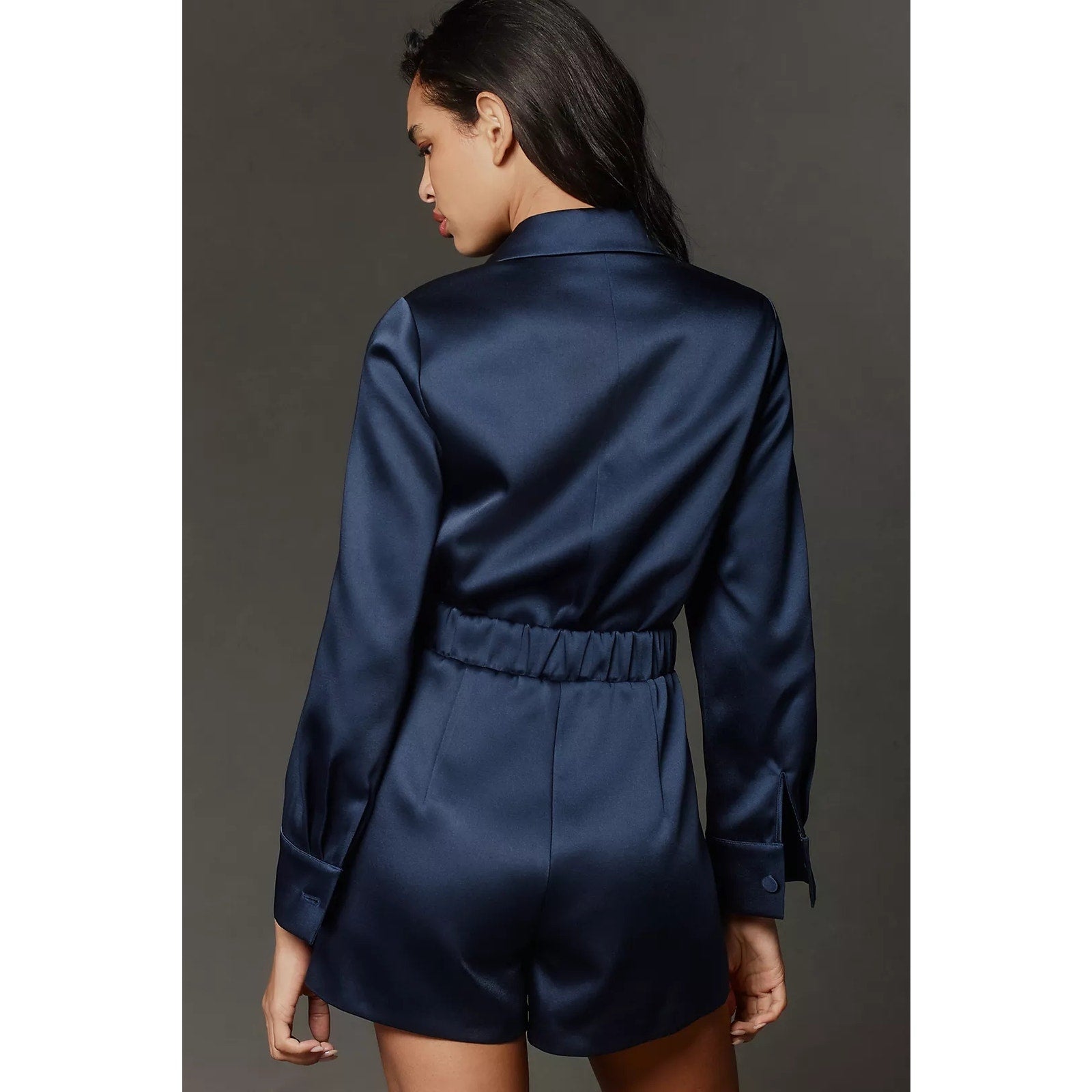 New Anthropologie x Mare Mare V-Neck Blazer Romper $188 X-SMALL Navy