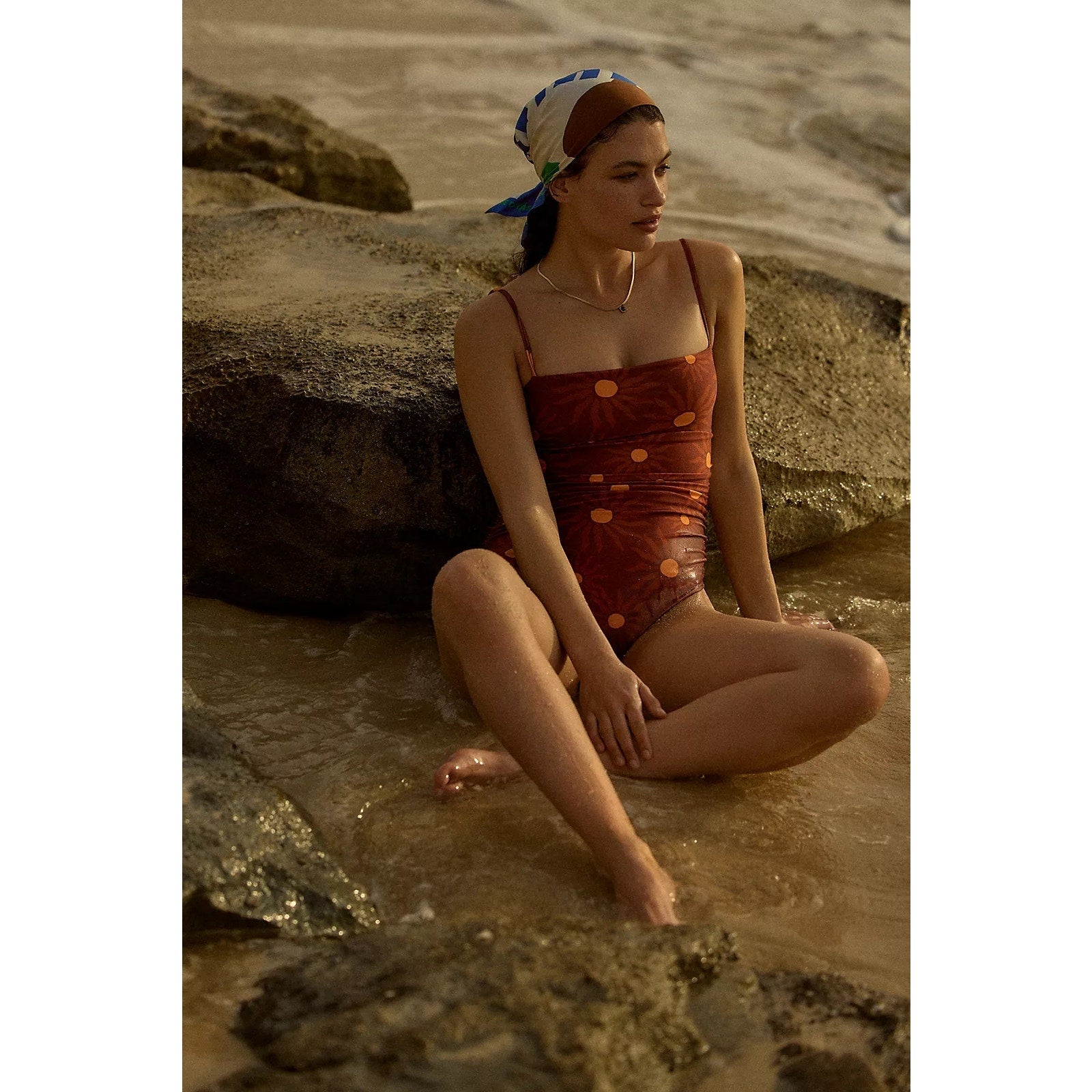 Beach Riot x Anthropologie Mica One-Piece Swimsuit PLUS 2X Brown Anthropologie