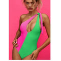 Free People x Beach Riot Nia One-Piece Swimsuit MEDIUM Pink/Green Free People