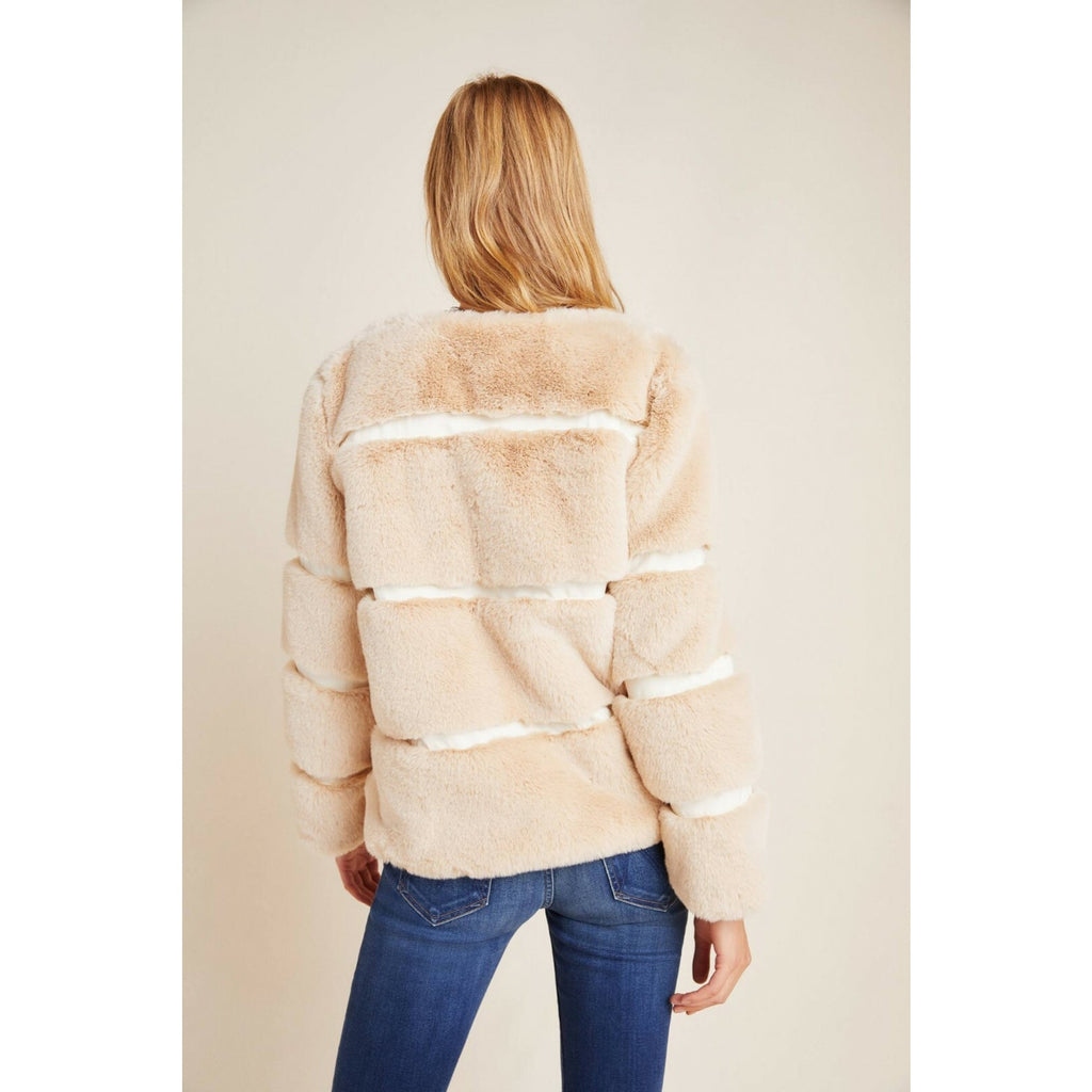 NEW Anthropologie $250 Arielle Faux Fur Jacket By Keepsake Size 4