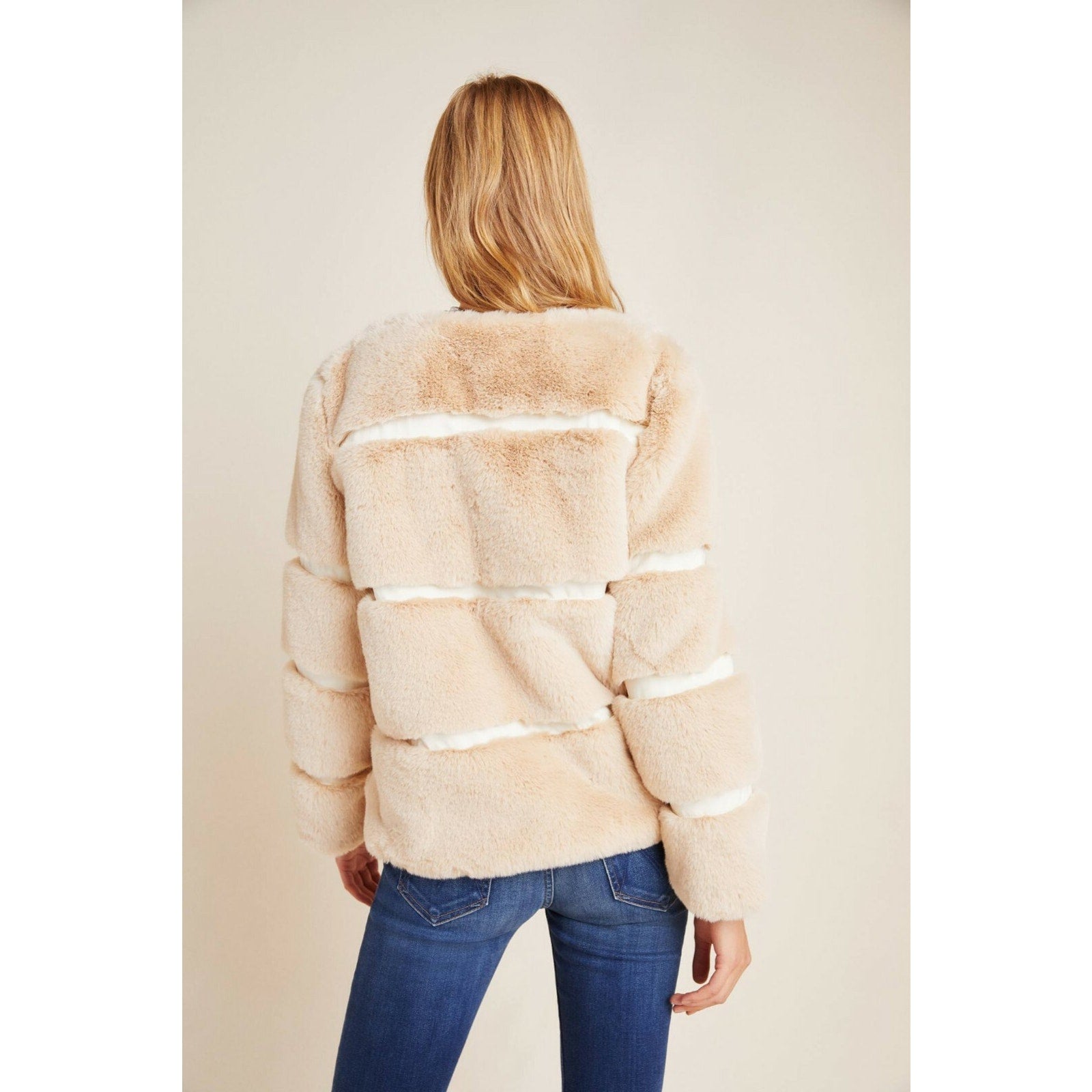 NEW Anthropologie $250 Arielle Faux Fur Jacket By Keepsake Size 4