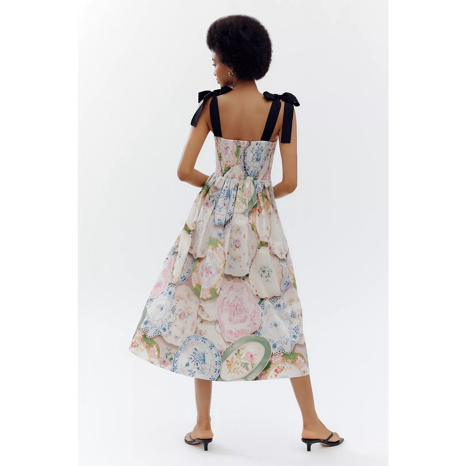 Anthropologie Antonoff Mindy Smocked Midi Dress