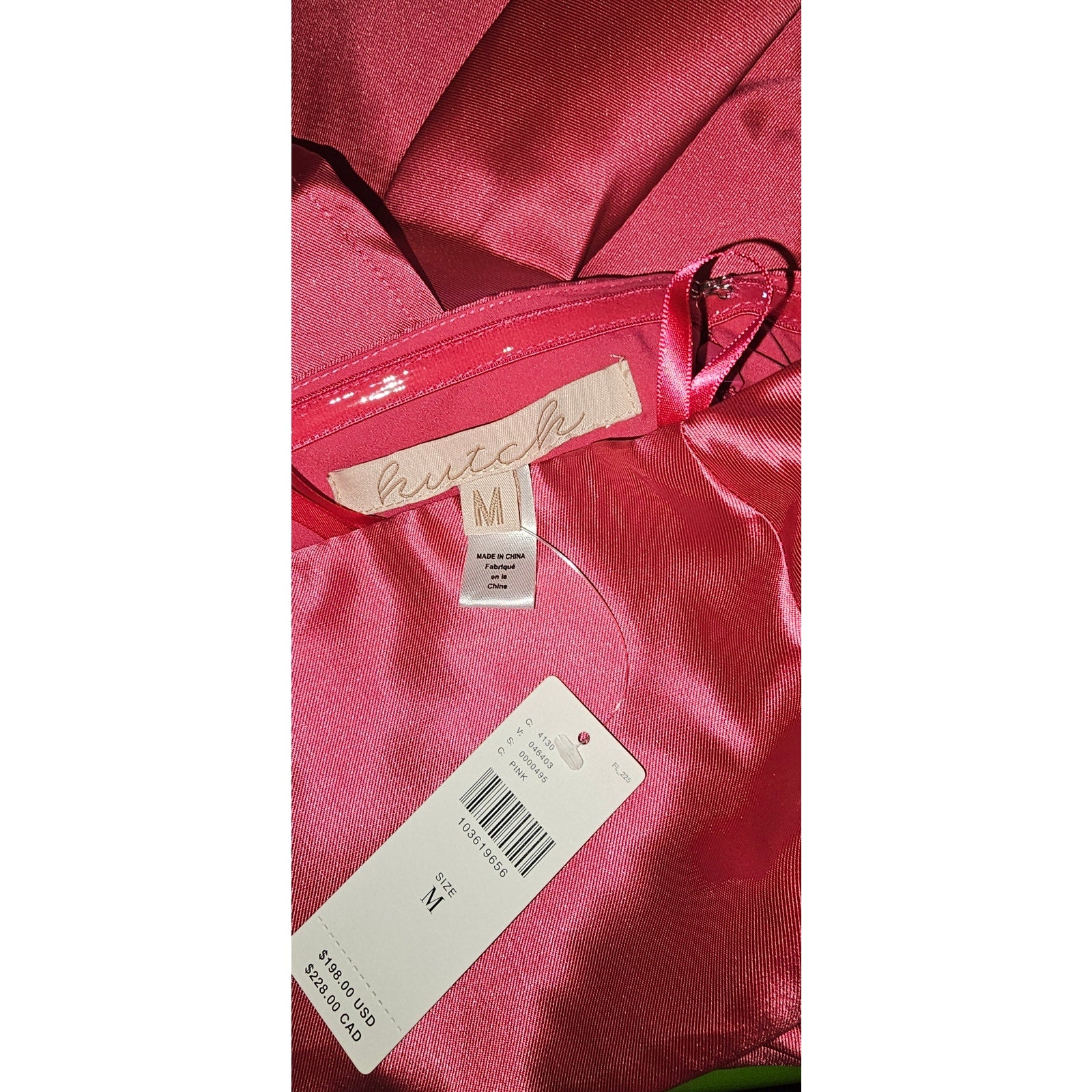 Anthropologie Hutch Strapless Tiered Mini Dress SATIN MEDIUM Pink Anthropologie