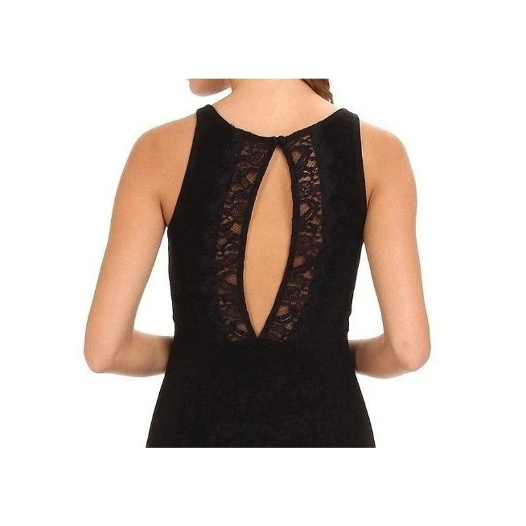 New Free People Lady Jane Slinky Stretchy Lace Trim Mini Dress Open-Back XS