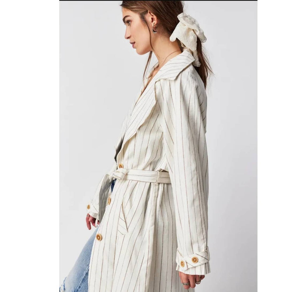 New Free People Melia Mac Coat WTF $228 Ivory MEDIUM Oversized by We The Free