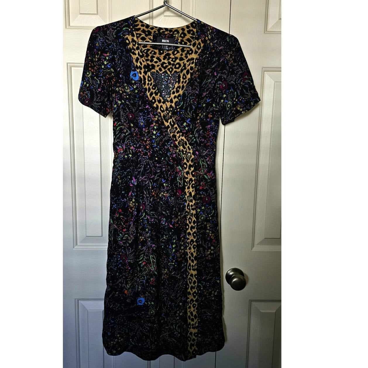 New ANTHROPOLOGIE by Maeve Morgan Dress $148 SIZE 2 Black Floral Motif