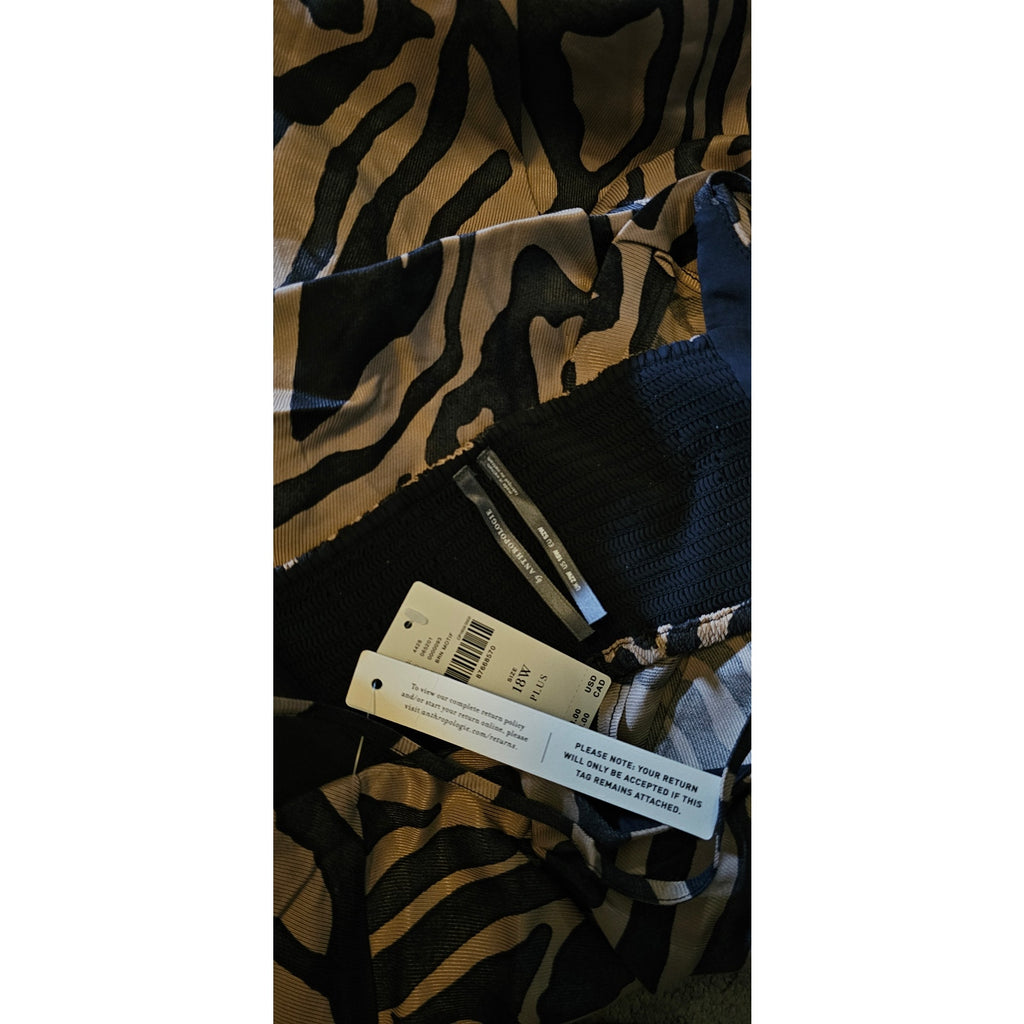 Anthropologie Sleeveless Draped-Back Asymmetrical Slip Midi Dress $168 18W