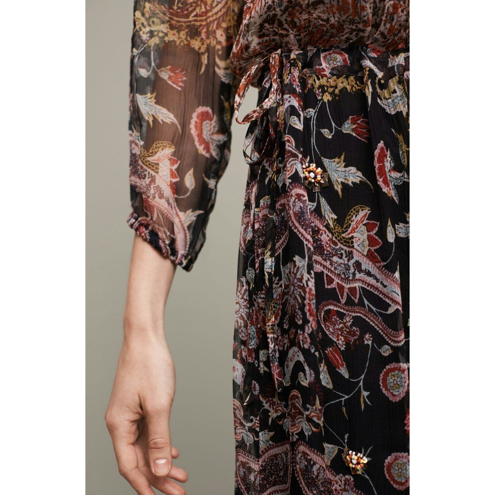 NEW Anthropologie HD In Paris $148 Multicolor Lily Ruffle Tunic Size Small