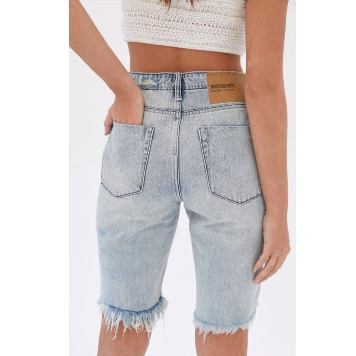 Nwt Urban Outfitters x One Teaspoon Salty Dog Cut Off Trucker Shorts $112 Sz 26