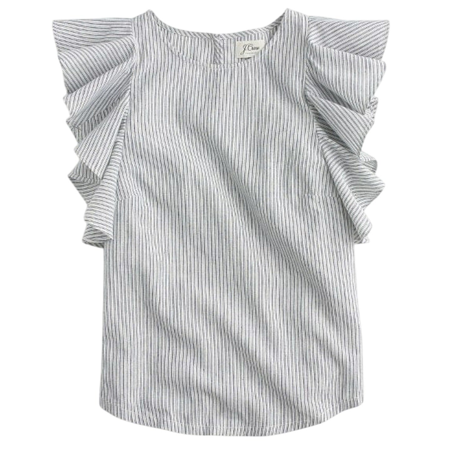 NEW J.CREW Ruffle top in stripe Size 0