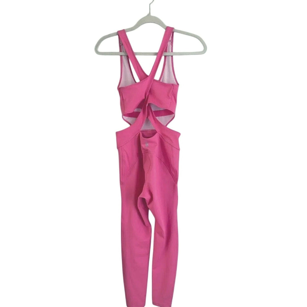 New Free People FP MOVEMENT Back It Up Onesie $98 SMALL Pink