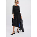 New FREE PEOPLE Two Timin Midi Dress $168 X-SMALL B&W Polka Dot SCOOP BACK