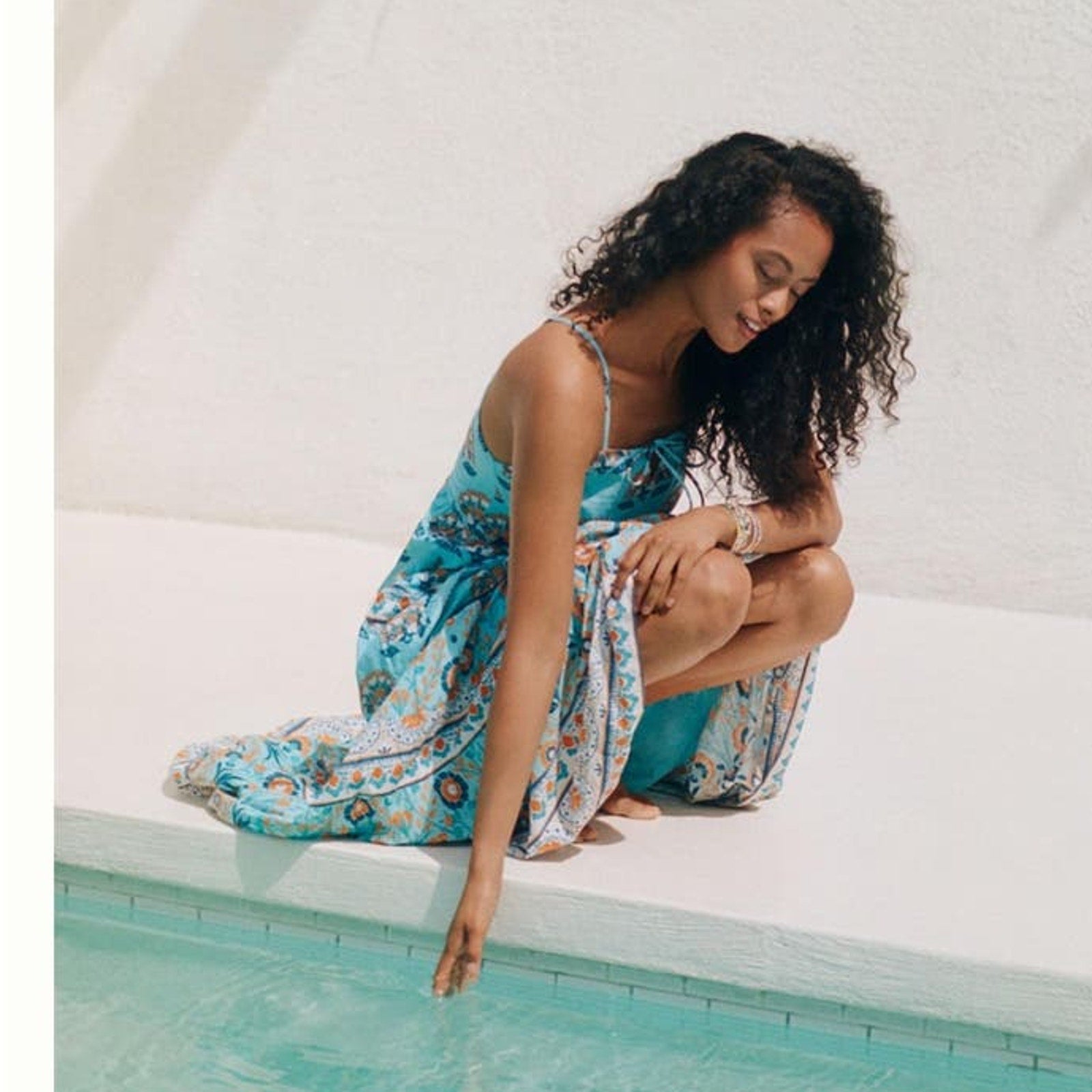 New Anthropologie Celina Moon Harriet Maxi Dress $199 SMALL Boho Blue Tasseled
