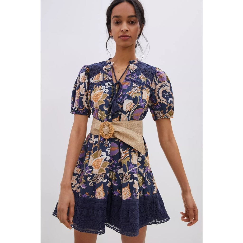 NEW Anthropologie Fiore Lace Tunic Mini Dress by Let Me Be $240 Size Small