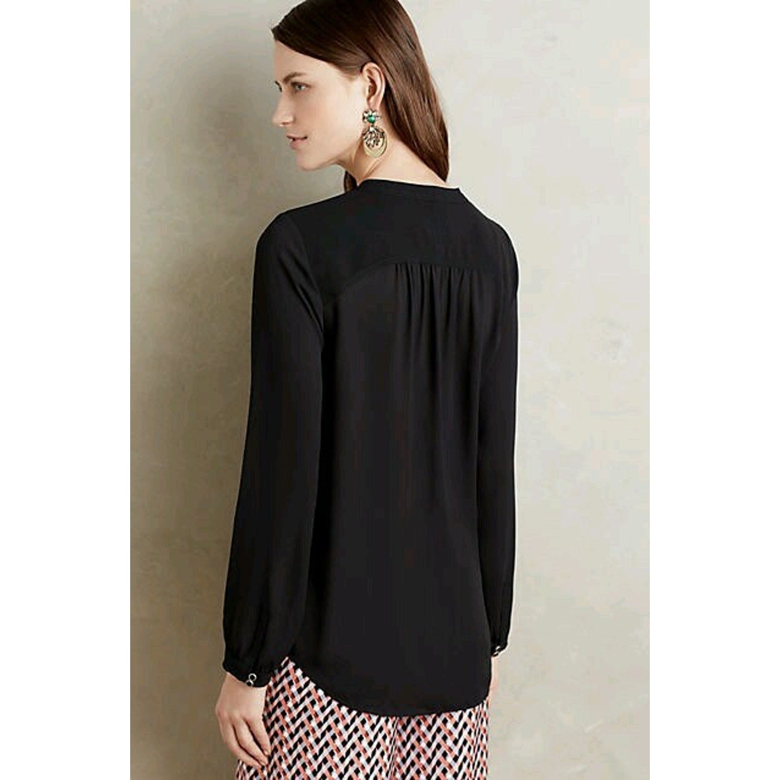 NEW Anthropologie Telma Long Sleeve Blouse by HD in Paris $88 Size 6