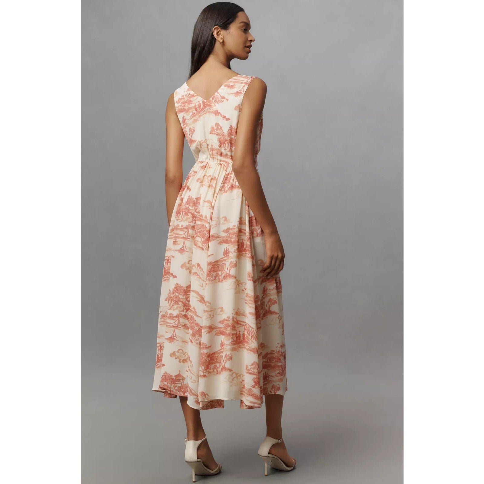 Anthropologie Reformation Farah Sleeveless V-Neck Midi Dress $248 10 Ivory