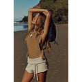 New FREE PEOPLE free-est Pamela Lurex One-Piece Swimsuit $148 GOLD Large