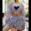 NEW Anthropologie Sanctuary Swim Leopard Cover-Up Set Size Small