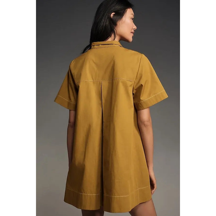 Anthropologie The Jeannie Short-Sleeve A-Line Mini Dress by Maeve $148 XL