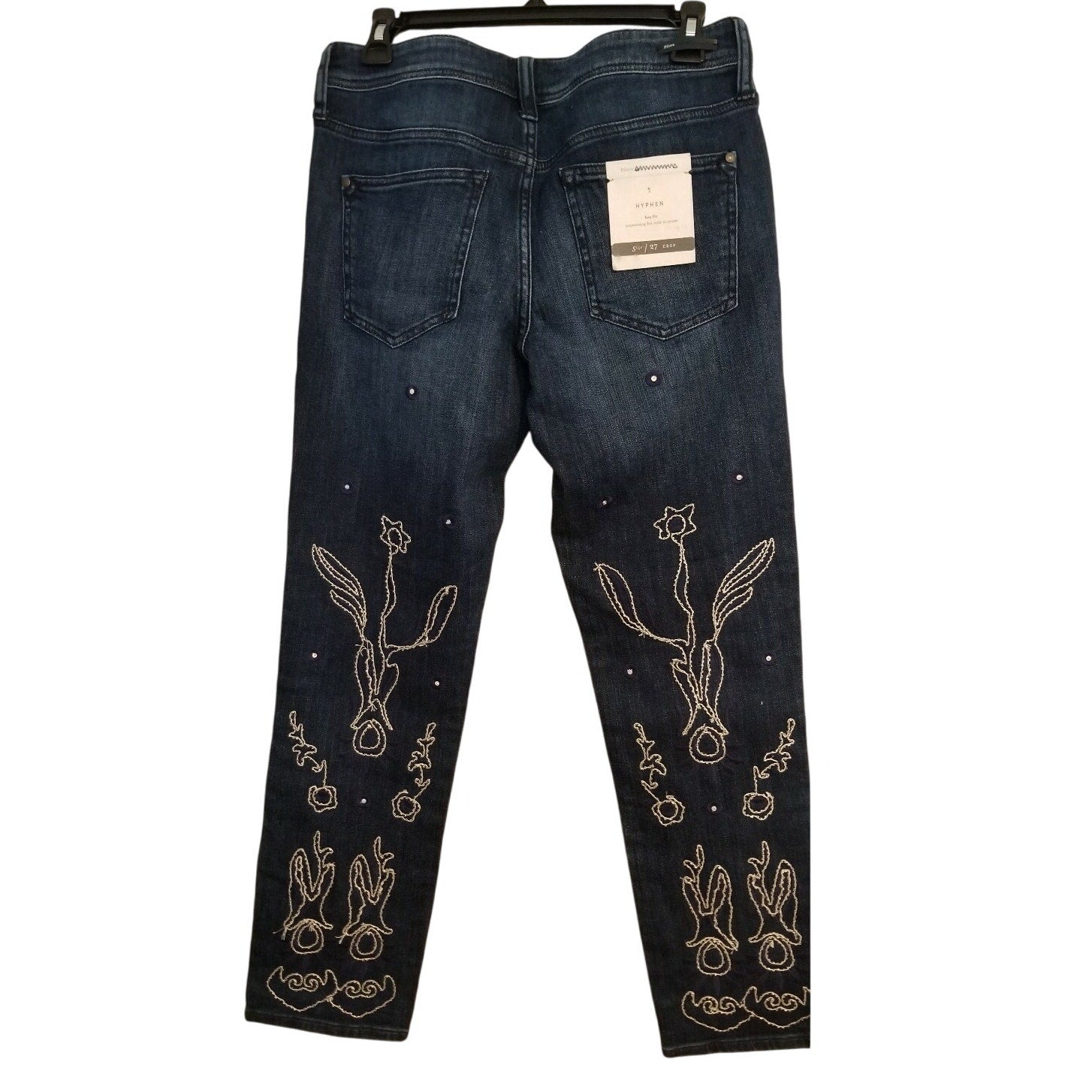 NEW Anthropologie Pilcro Boy Fit Embellished Jeans Size 27