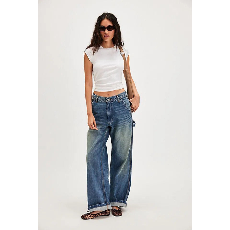 Free People Denimist Teri Carpenter Wide-leg Jeans