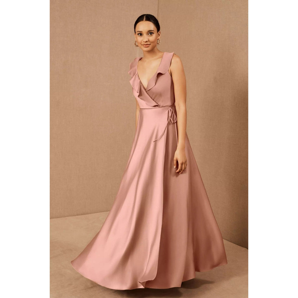 New Sachin & Babi for BHLDN Tansy Satin Charmeuse Maxi Dress Sz 10 Lilac Pink