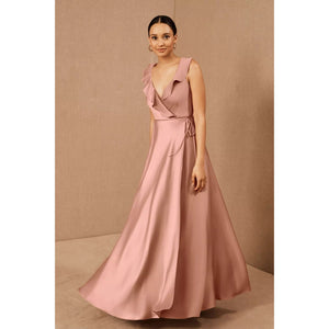 New Sachin & Babi for BHLDN Tansy Satin Charmeuse Maxi Dress Sz 10 Lilac Pink