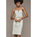 Anthropologie Maeve Strapless Sweetheart Fitted Midi Dress SMALL Mint Anthropologie