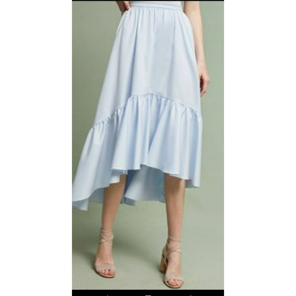 NEW Anthropologie Prose & Poetry Fannie High-Low Ruffled Skirt Size Large