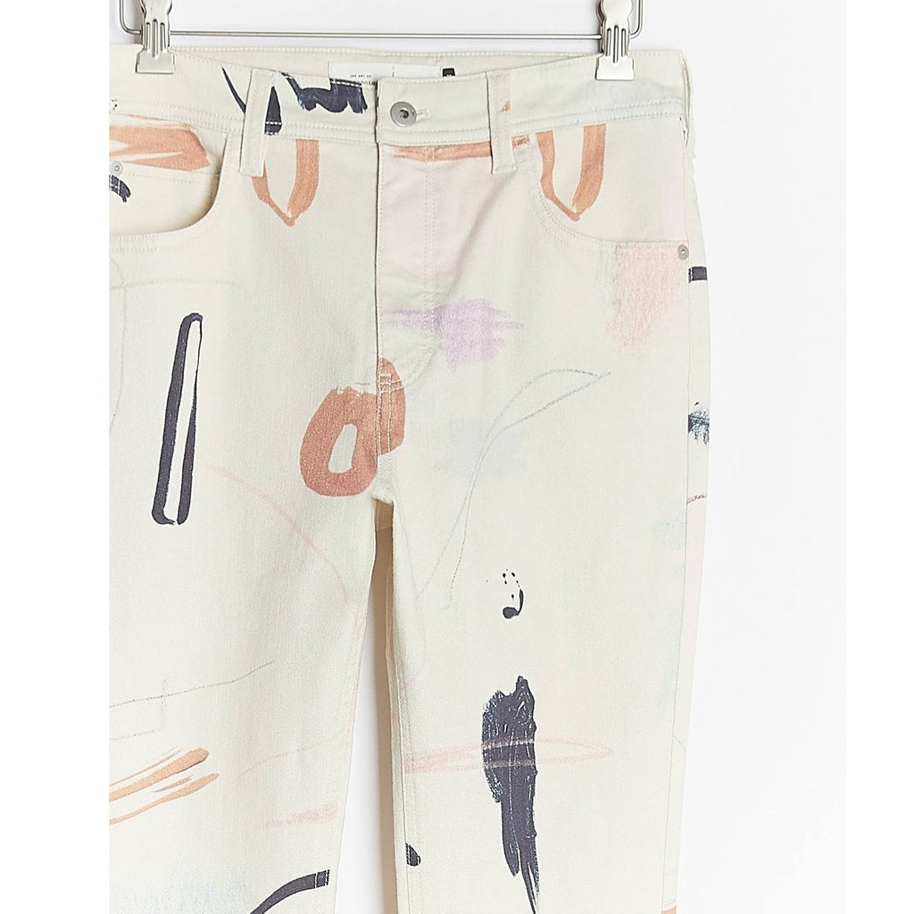 New Anthropologie x Moglea Ultra High-Rise Slim Straight Jeans $158 Size 28