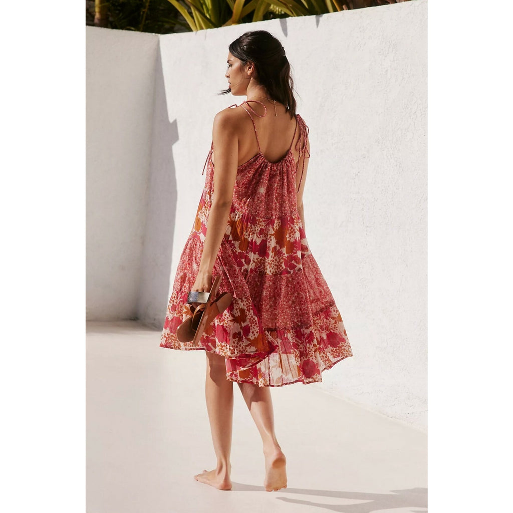 NEW Anthropologie Carolina K Ada Cover-Up Mini Dress Size M Boho Floral