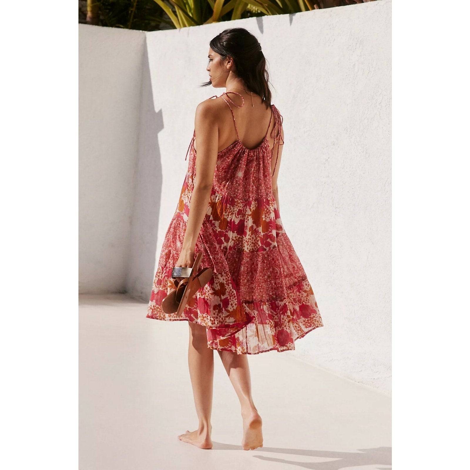 NEW Anthropologie Carolina K Ada Cover-Up Mini Dress Size M Boho Floral