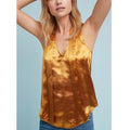 NEW Anthropologie Maeve Liquid Gold Satin Bow Tie Blouse Tank Size 2