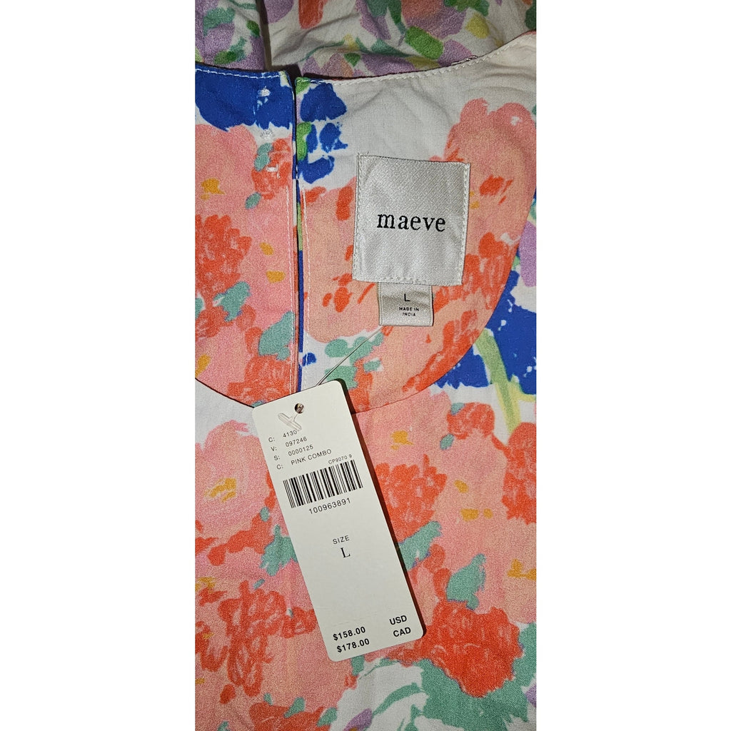 Anthropologie Maeve Sleeveless Double Bubble-Hem Mini Dress L/XL Anthropologie