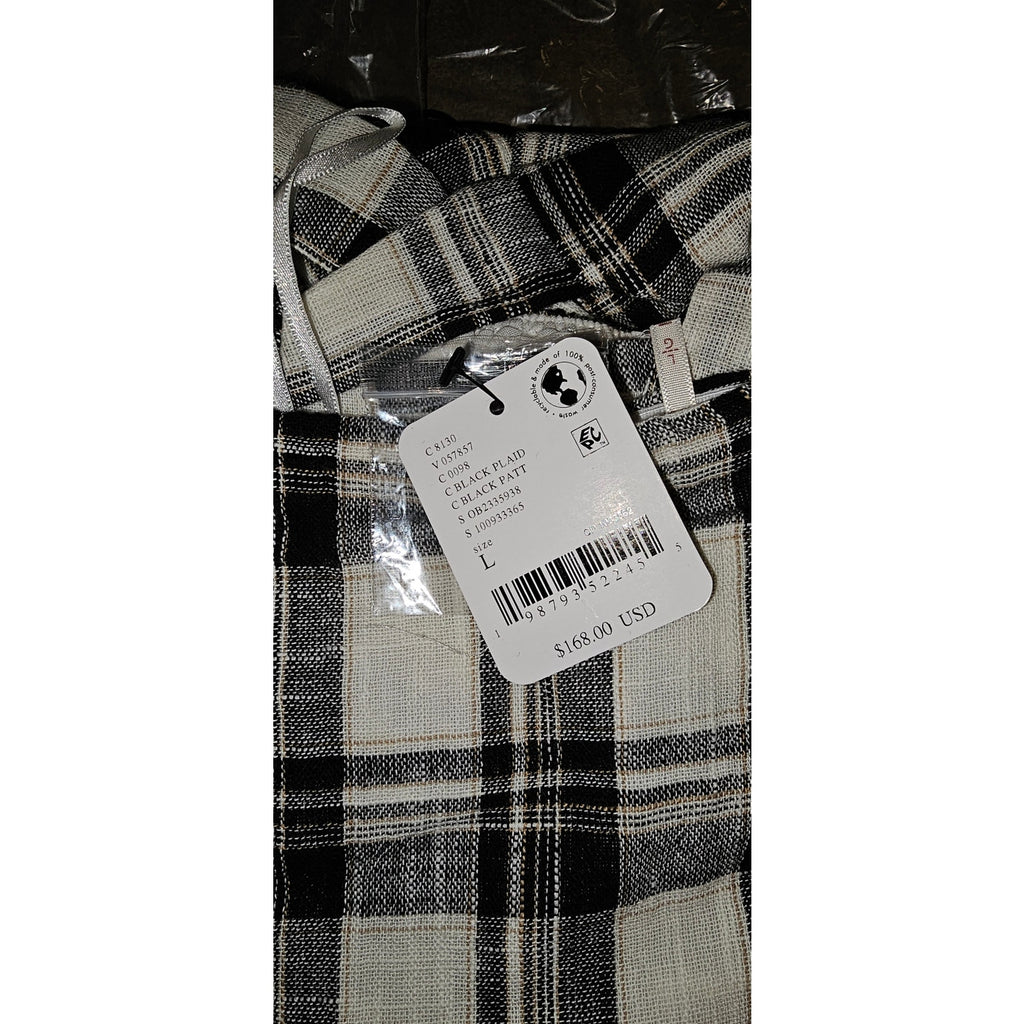 FREE PEOPLE After You Set MAXI SKIRT + TOP MEDIUM Black & White Plaid Free People