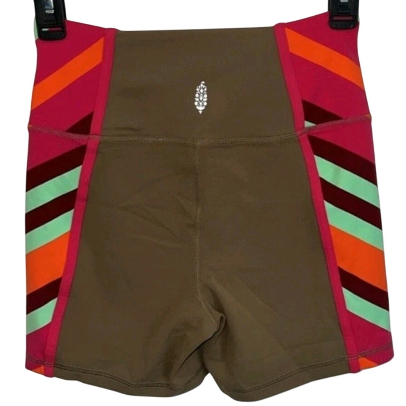 FREE PEOPLE MOVEMENT Never Better Colorblock Bike Shorts SMALL Moonrock Free People